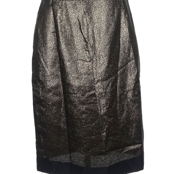 Tory Burch Black and Gold Pencil Skirt 12 EUC - Picture 1 of 14